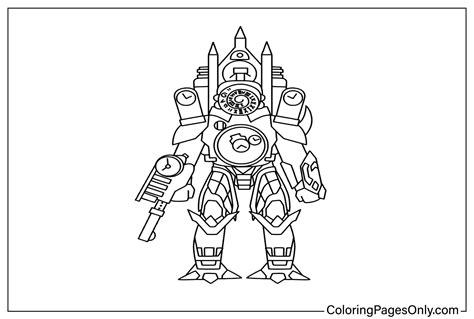 titan clock man coloring page printable|Free Titan ClockMan Coloring Page .